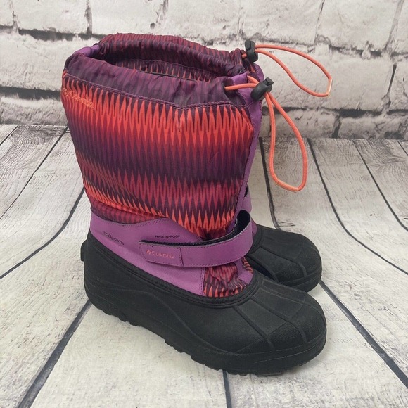 Columbia Powderbug Forty Print Big Kids BY1325-581‎ Razzle Boots Youth - Picture 1 of 9